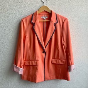 Ellen Tracy, Knit Jacket with Polka Dot Accents, Sz L